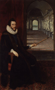 D. Mitensas. „Tomas Hovardas, XXI Arundelio grafas, savo skulptūrų galerijoje Londone“, 1618 m., Nacionalinė portretų galerija, Londonas, Didžioji Britanija