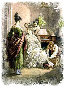 E. M. Andriolis. "The Dressing of Zosia" based on A. Mickevičius "Sir Taddeus" 1881.